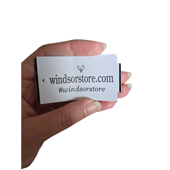 Windsor red and cream patterned open front flowy pants, size small - Picture 5 of 6